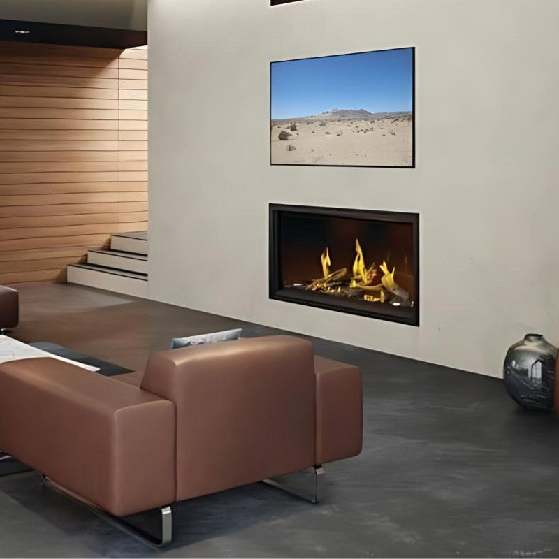 Napoleon Tall Vector with Luminous Logs 50" Direct Vent Linear Gas Fireplace