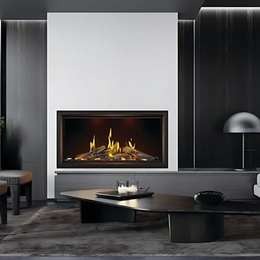 Napoleon Tall Vector with Luminous Logs 50" Direct Vent Linear Gas Fireplace