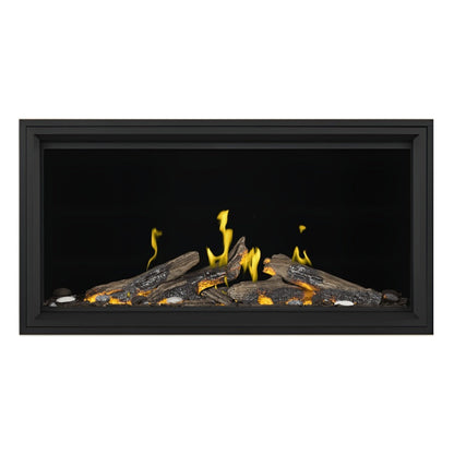 Napoleon Tall Vector with Luminous Logs 50" Direct Vent Linear Gas Fireplace