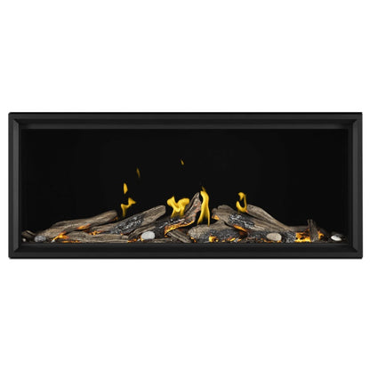 Napoleon Tall Vector with Luminous Logs 62" Direct Vent Linear Gas Fireplace