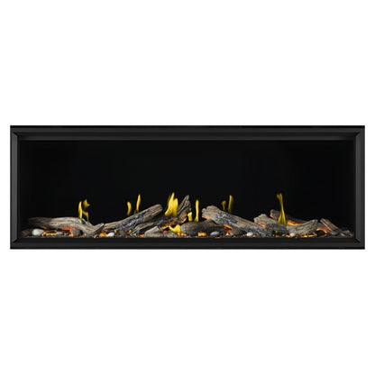 Napoleon Tall Vector with Luminous Logs 74" Direct Vent Linear Gas Fireplace