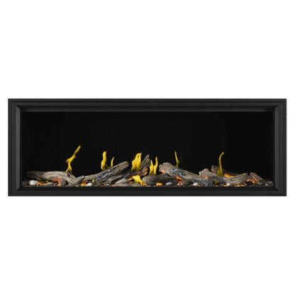 Napoleon Tall Vector with Luminous Logs 74" Direct Vent Linear Gas Fireplace