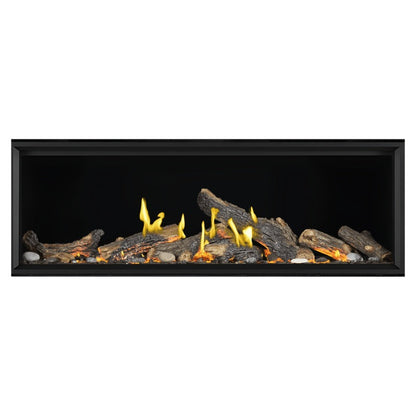 Napoleon Tall Vector with Luminous Logs 74" Direct Vent Linear Gas Fireplace