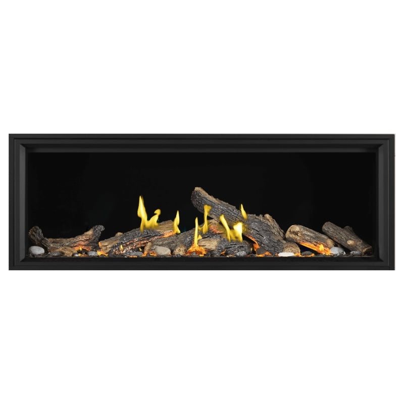 Napoleon Tall Vector with Luminous Logs 74" Direct Vent Linear Gas Fireplace