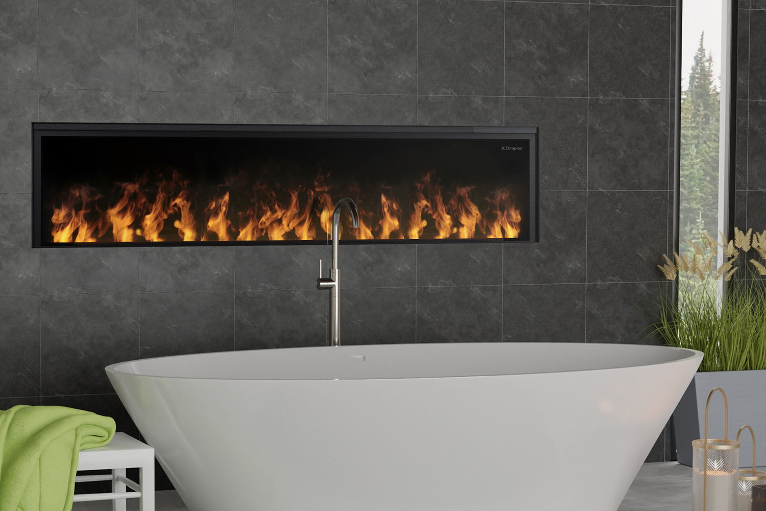 Dimplex 66'' Opti-Myst Linear Built-In Electric Fireplace