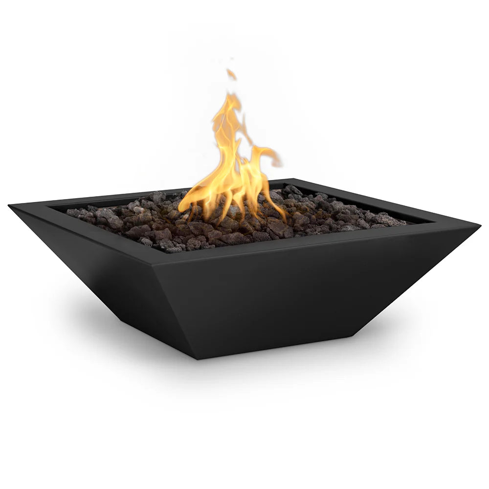 Maya 36-Inch Square Powder Coated Fire Bowl