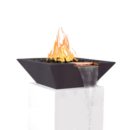Maya 24-Inch Square Concrete Fire & Water Bowl