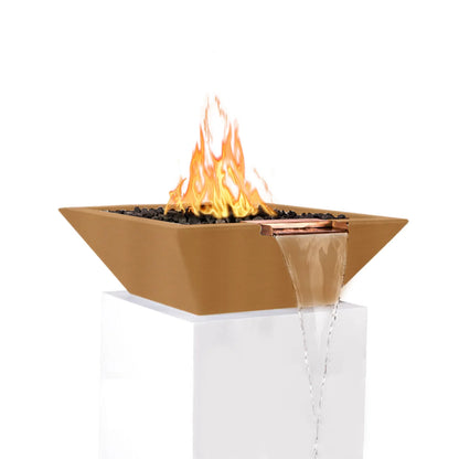 Maya 24-Inch Square Concrete Fire & Water Bowl