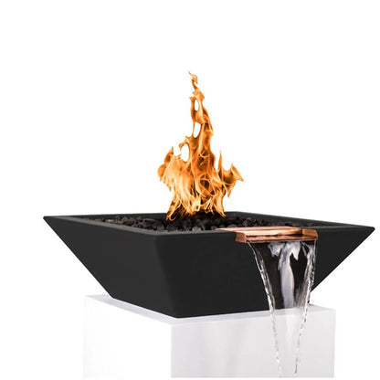 Maya 24-Inch Square Concrete Fire & Water Bowl