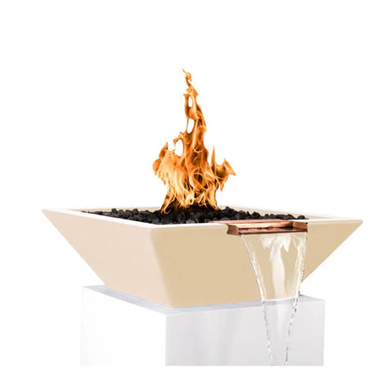 Maya 24-Inch Square Concrete Fire & Water Bowl