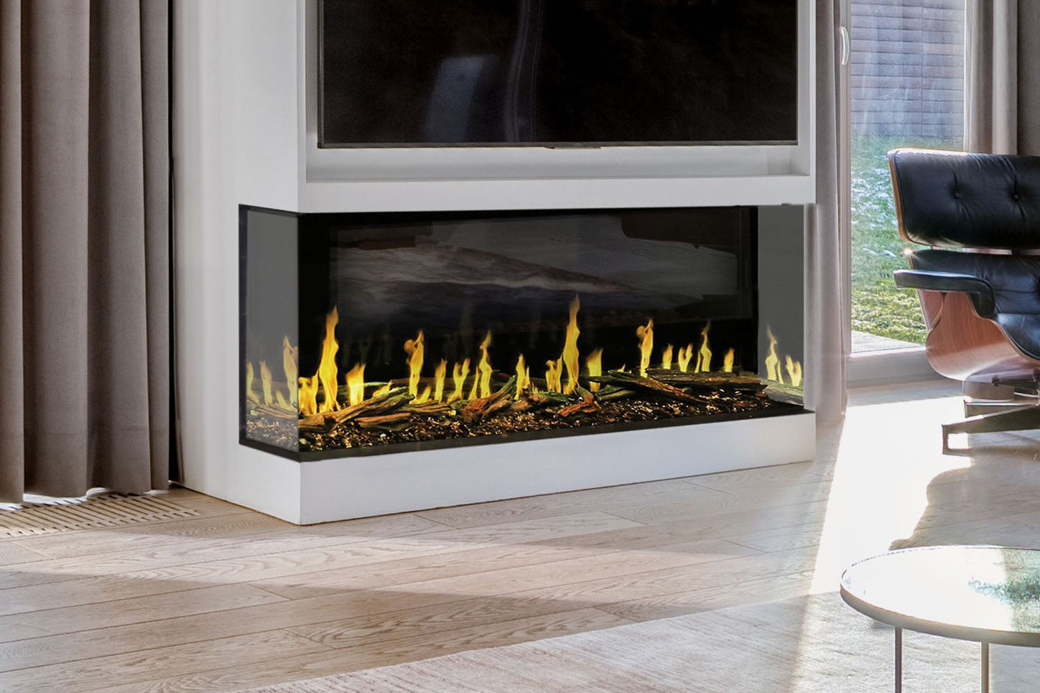 Modern Flames Orion Multi 100" Heliovision Virtual Multi-View Built-In Electric Fireplace