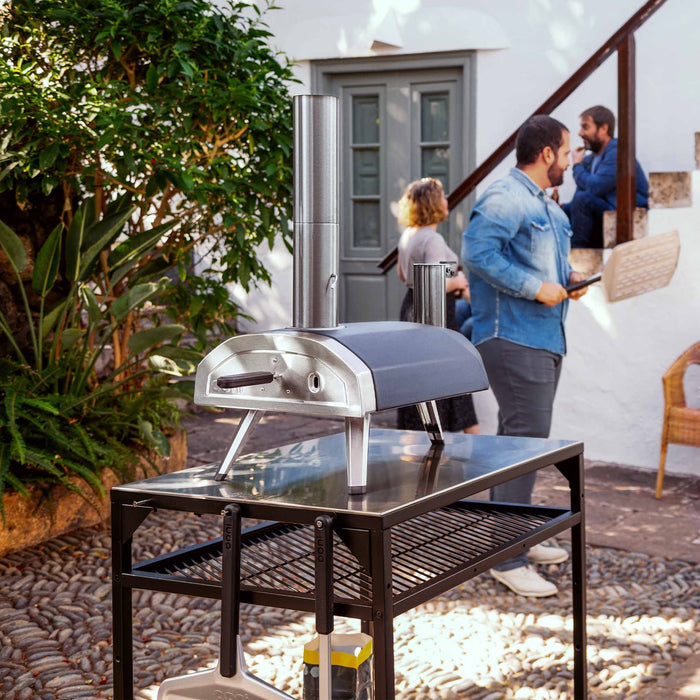 バーベキュー・調理用品 Ooni Fyra 12 Ooni Fyra 12 Wood Pellet Pizza Oven - Black with Stainless