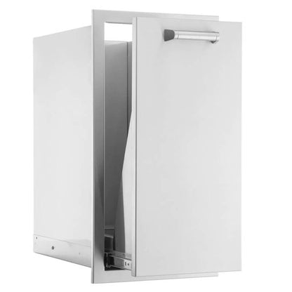 BBQ Generals Elite Series 13-Inch Stainless Steel Narrow Roll-Out Trash Drawer