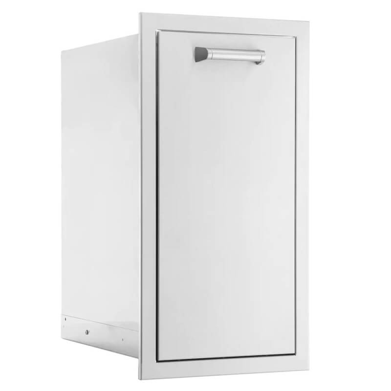 BBQ Generals Elite Series 13-Inch Stainless Steel Narrow Roll-Out Trash Drawer