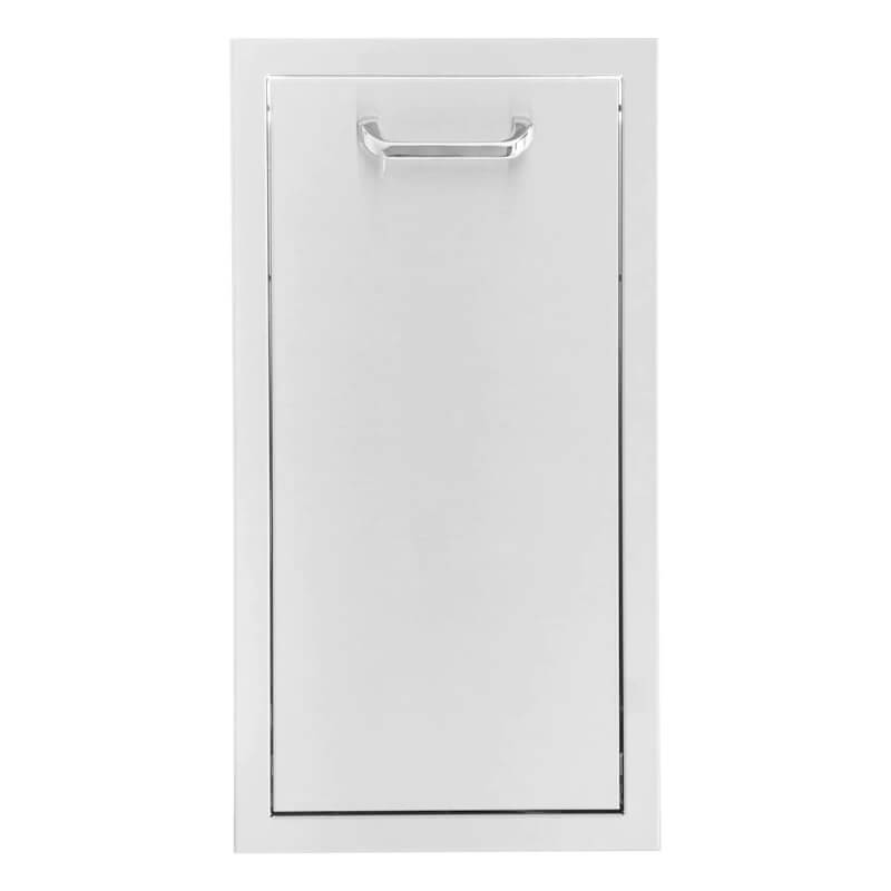 BBQ Generals Elite Series 13-Inch Stainless Steel Narrow Roll-Out Trash Drawer - Traditional
