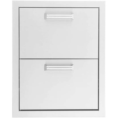 BBQ Generals Elite Series 16-Inch Stainless Steel Double Access Drawer