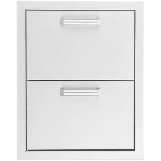 BBQ Generals Elite Series 16-Inch Stainless Steel Double Access Drawer