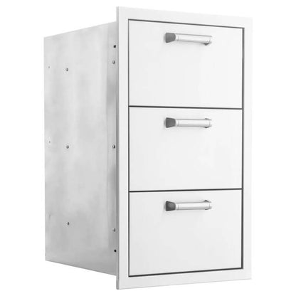 BBQ Generals Elite Series 16-Inch Stainless Steel Triple Access Drawer