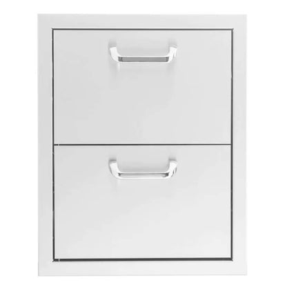 BBQ Generals Elite Series 16-Inch Stainless Steel Double Access Drawer - Traditional