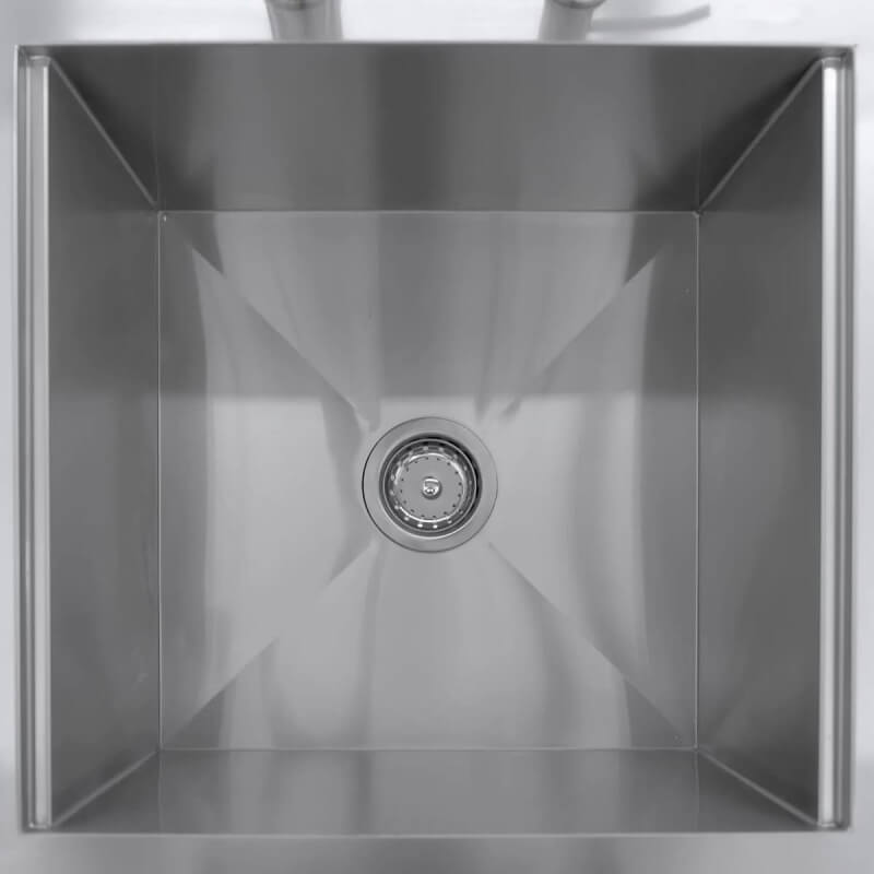 BBQ Generals Elite Series 21-Inch Outdoor Rated Drop-In Bar Sink With Hot/Cold Faucet