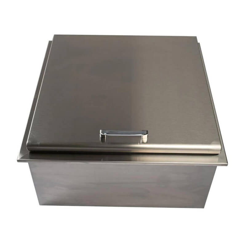 BBQ Generals Elite Series 25-Inch Drop-In Ice Bin Cooler With Condiment Holder - Traditional