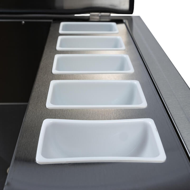 BBQ Generals Elite Series 25-Inch Drop-In Ice Bin Cooler With Condiment Holder - Traditional