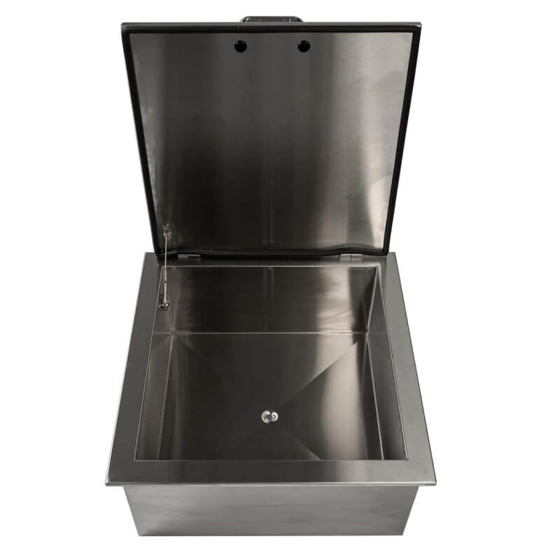 BBQ Generals Elite Series 25-Inch Drop-In Ice Bin Cooler With Condiment Holder - Traditional
