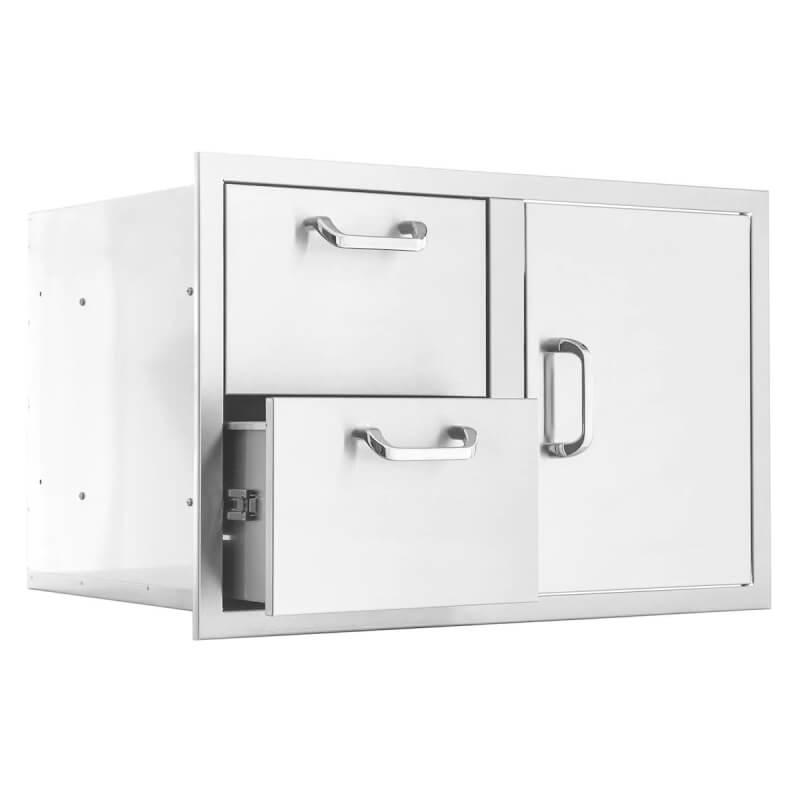 BBQ Generals Elite Series 32-Inch Access Door & Double Drawer Combo - Traditional