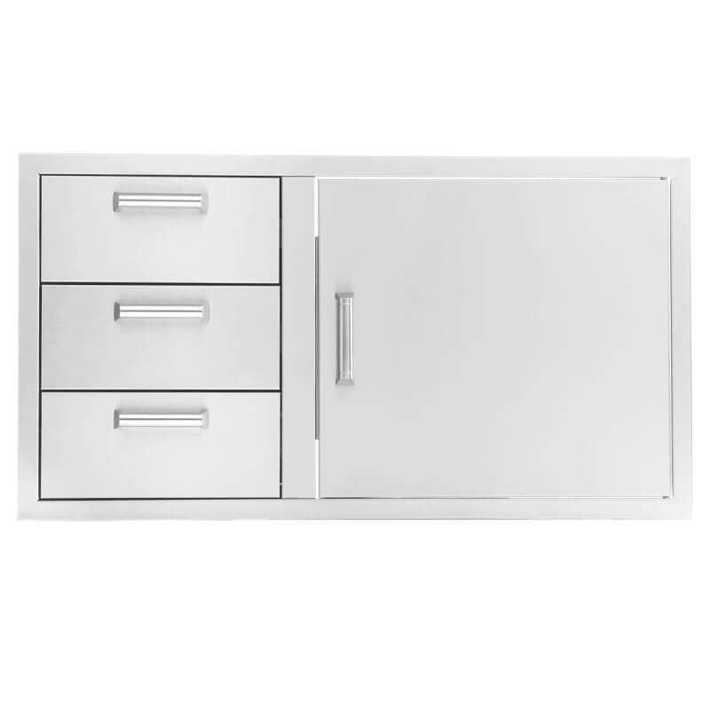 BBQ Generals Elite Series 39-Inch Access Door & Triple Drawer Combo