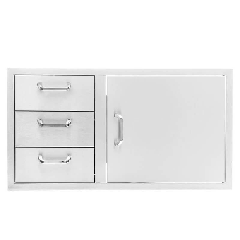 BBQ Generals Elite Series 39-Inch Access Door & Triple Drawer Combo - Traditional
