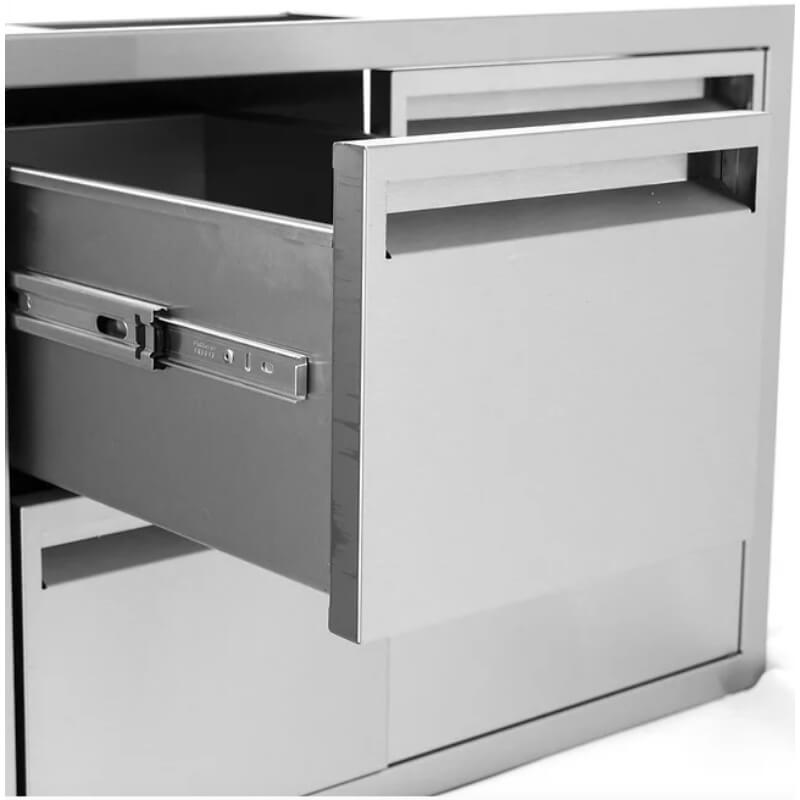 BBQ Generals Elite Series 42-Inch Door/Double Drawer w/ Trash Roll-Out Combo