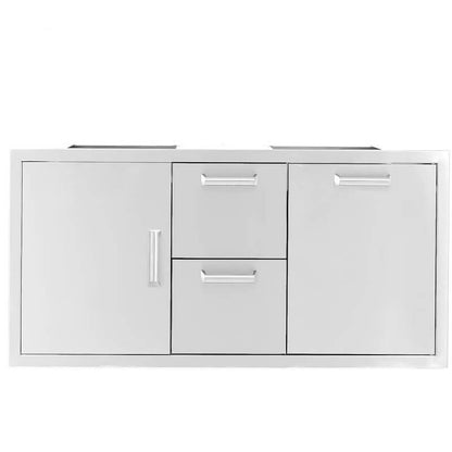 BBQ Generals Elite Series 42-Inch Door, Double Drawer w/ Trash Roll-Out Combo