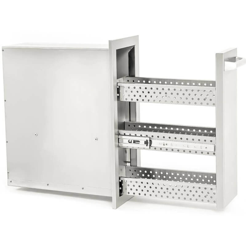 BBQ Generals Elite Series 8-Inch Stainless Steel Spice Rack