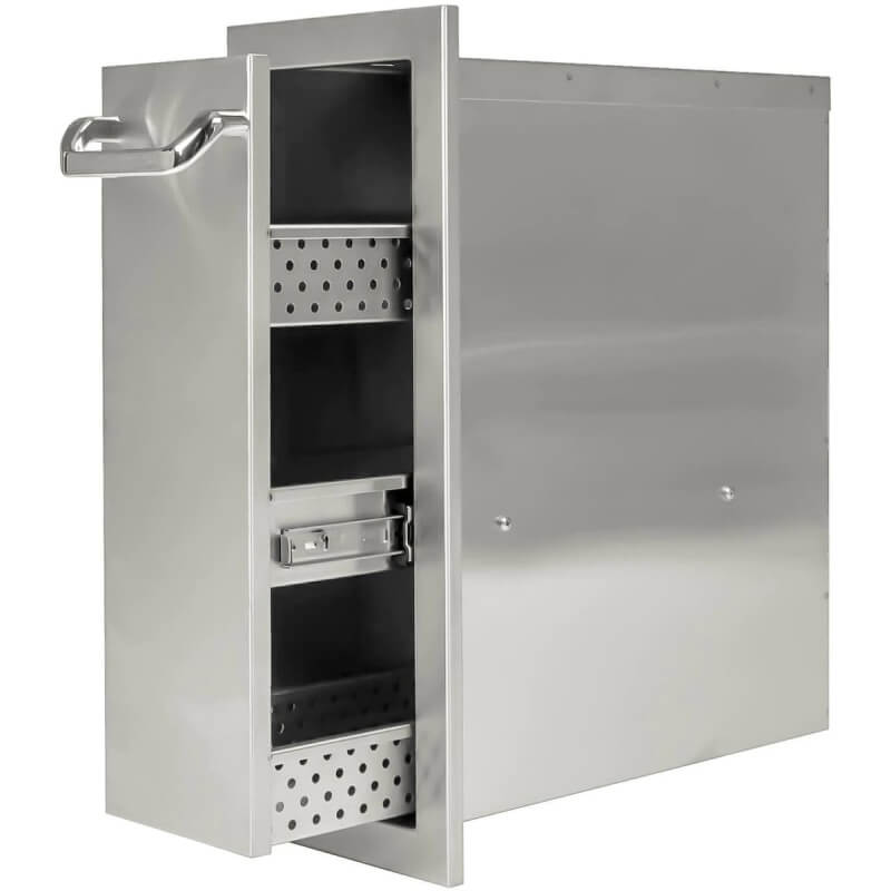 BBQ Generals Elite Series 8-Inch Stainless Steel Spice Rack - Traditional