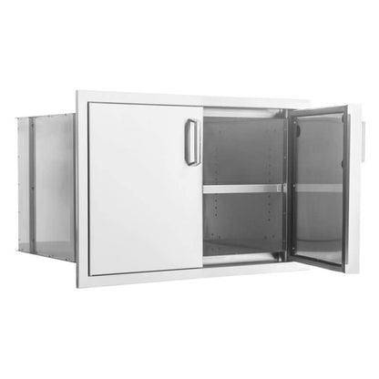 BBQ Generals Elite Series 32-Inch Stainless Steel Sealed Dry Storage Pantry With Shelf