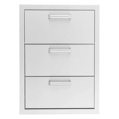 BBQ Generals Elite Series 16-Inch Stainless Steel Triple Drawer w/ Paper Towel Holder
