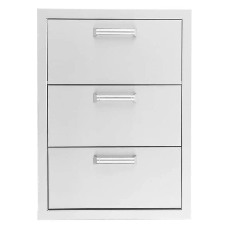 BBQ Generals Elite Series 16-Inch Stainless Steel Triple Drawer w/ Paper Towel Holder