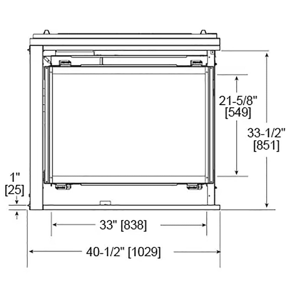Majestic Pier 36-Inch Direct Vent Multi-Sided Gas Fireplace - PIER-DV36IN