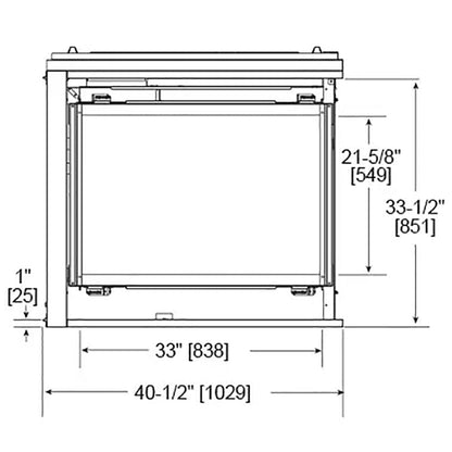 Majestic Pier 36-Inch Direct Vent Multi-Sided Gas Fireplace - PIER-DV36IN
