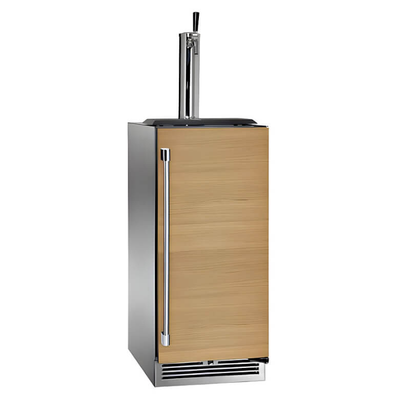 Perlick 15-Inch Signature Series Stainless Steel Panel Ready Outdoor Beverage Dispenser with Lock - HP15TO-4-2