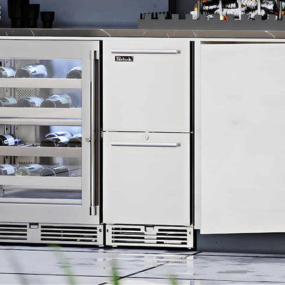 Perlick 15-Inch Signature Series Stainless Steel Drawer Outdoor Refrigerator with Lock - HP15RO-4-5DL