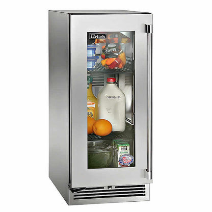 Perlick 15-Inch Signature Series Stainless Steel Glass Door Outdoor Refrigerator - HP15RO-4