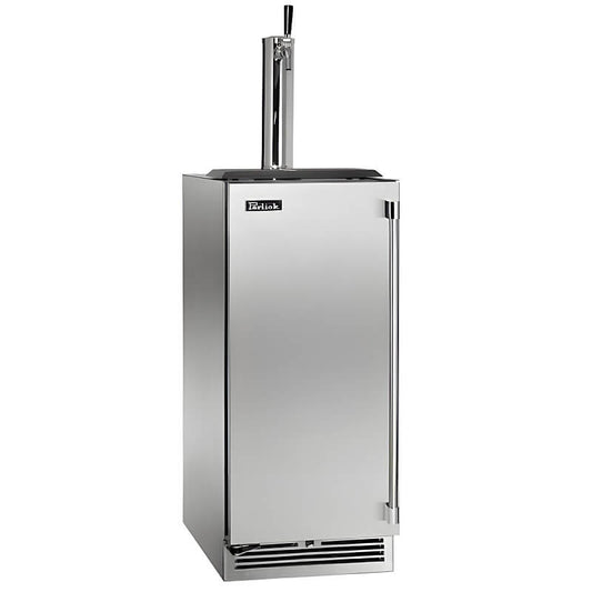 Perlick 15-Inch Signature Series Stainless Steel Outdoor Beverage Dispenser with Lock - HP15TO-4-1