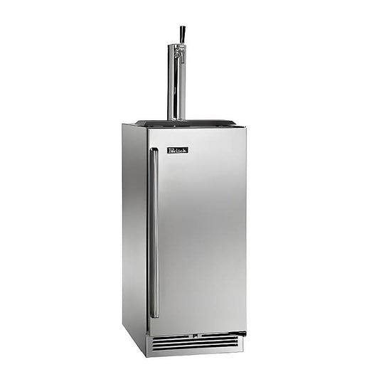 Perlick 15-Inch Signature Series Stainless Steel Outdoor Beverage Dispenser with Lock - HP15TO-4-1