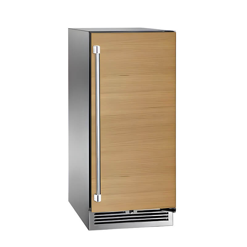 Perlick 15-Inch Signature Series Stainless Steel Panel Ready Outdoor Refrigerator with Lock - HP15BO-4-2
