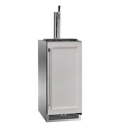 Perlick 15-Inch Signature Series Stainless Steel Panel Ready Outdoor Beverage Dispenser with Lock - HP15TO-4-2