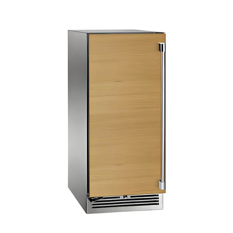 Perlick 15-Inch Signature Series Stainless Steel Panel Ready Outdoor Refrigerator with Door Lock - HP15RO-4-2