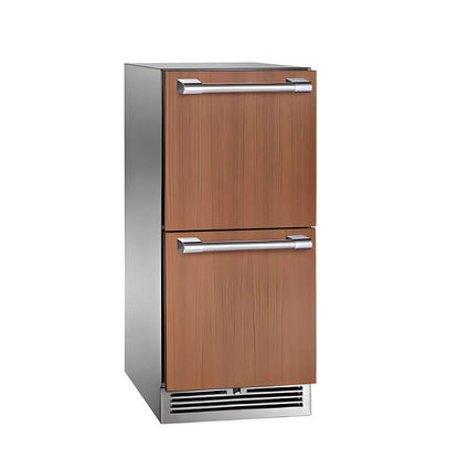 Perlick 15-Inch Signature Series Stainless Steel Panel Ready Drawer Outdoor Refrigerator - HP15RO-4-6