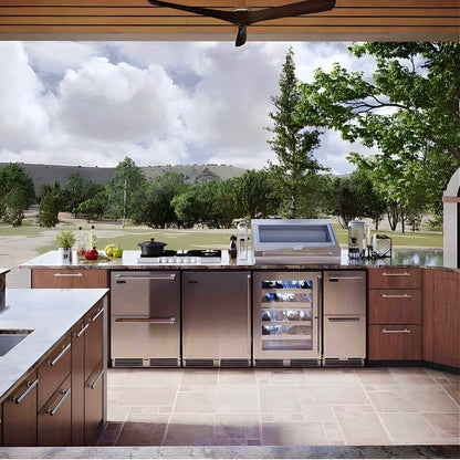 Perlick 24-Inch 5.0 Cu. Ft. Signature Series Stainless Steel Drawer Outdoor Freezer with Lock - HP24FO-4-5DL