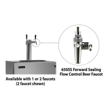Perlick 24-Inch C-Series Panel Ready Double Tap Outdoor Beverage Dispenser - HC24TO-4-2